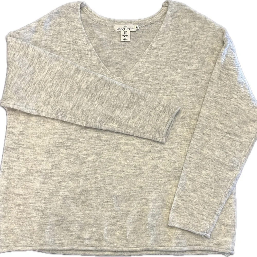 3/$20 SALE! H&M LOGG Brand Cozy Women’s Grey V-Neck Sweater, Size Medium